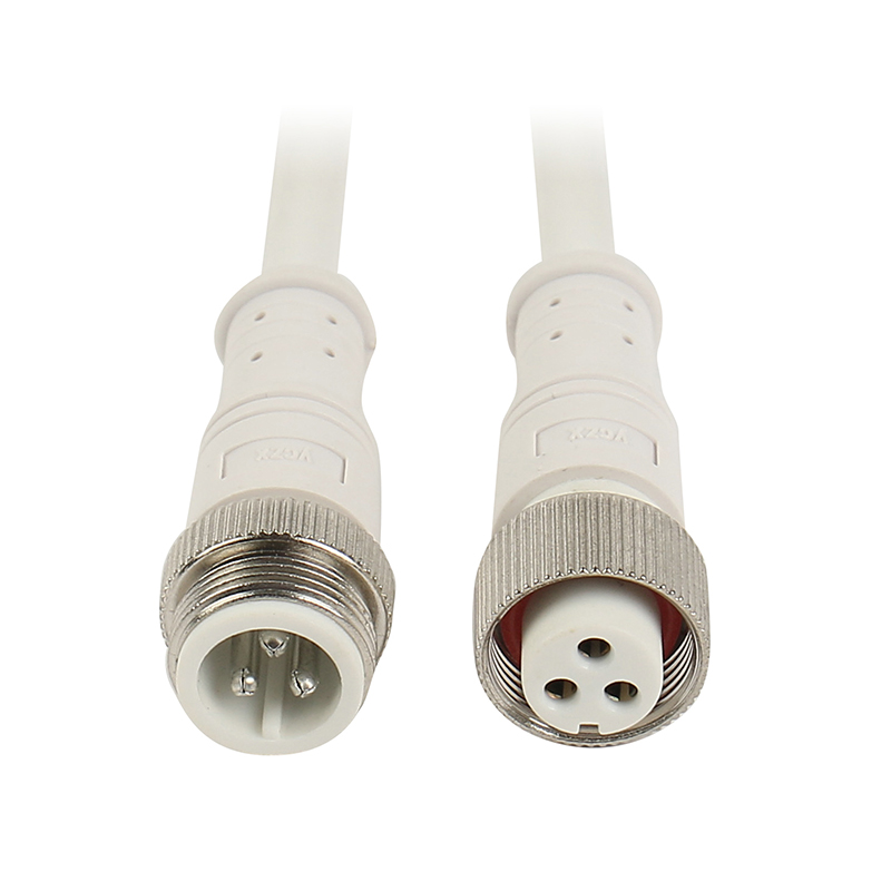 White waterproof coaxial connector in kind 