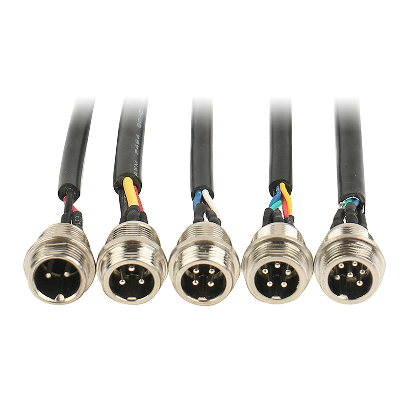 M12 aviation head connecting cable 2-6 cores