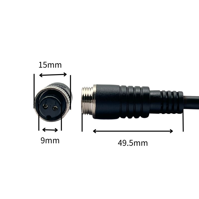 M12 aviation head connecting cable 5 core