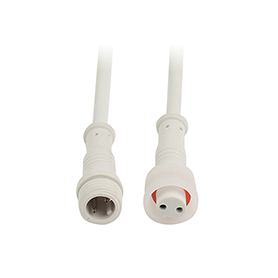 Mini head waterproof cable-2 core (white) waterproof low voltage cable connector