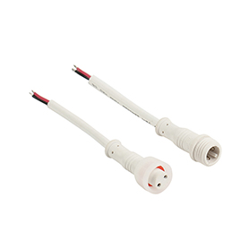 Mini head waterproof cable-2 core (white) waterproof low voltage cable connector