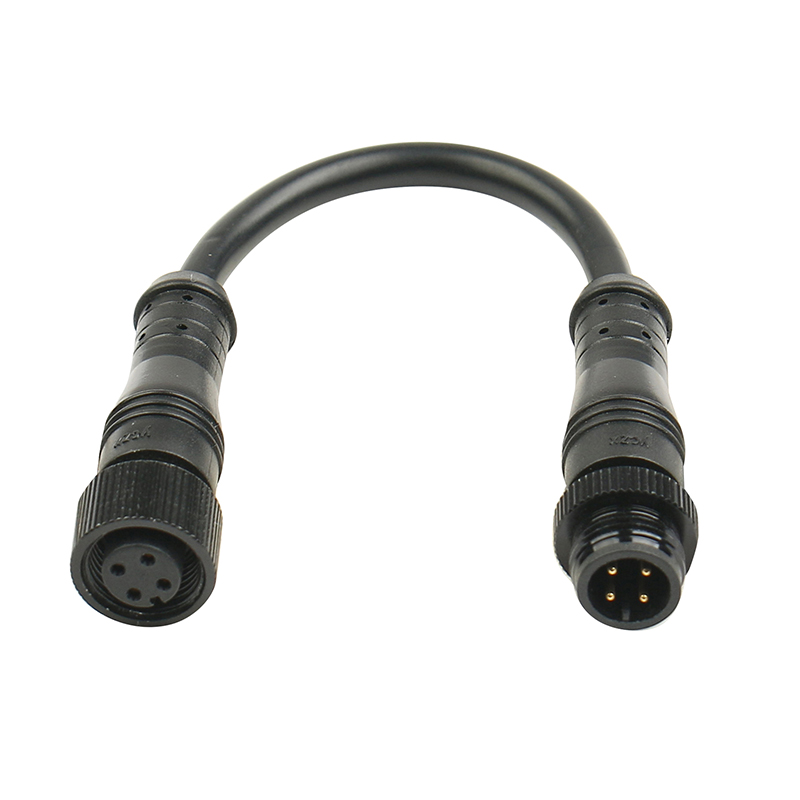 landscape lighting waterproof connectors Black 4-core small metal head