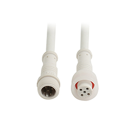 LED waterproof connectors Rubber core head waterproof cable-5 core (black)