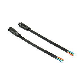 Rubber core head Waterproof connectors for sensors flat wire - 5 cores 