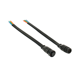 Rubber core head Waterproof connectors for sensors flat wire - 5 cores 