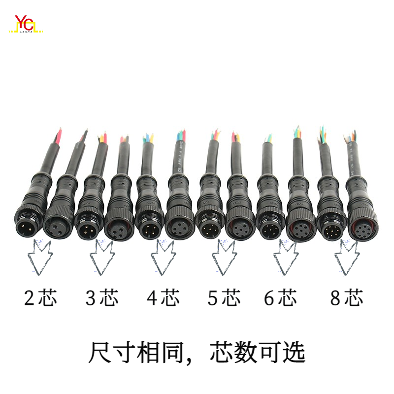 M12 gauge waterproof wire connectors