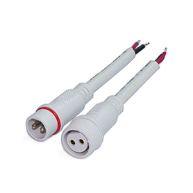 Ordinary waterproof wire - 2-core (white) LED waterproof plugs