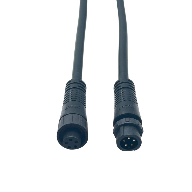 waterproof wire M12-5 core quick lock connector 