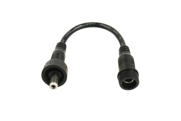Black DC5521 Male and Female Straight-through  1 pin electrical connector