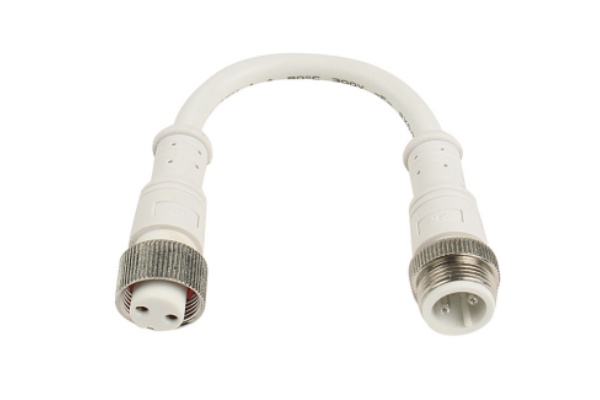 White 2-core large metal head waterproof low voltage  